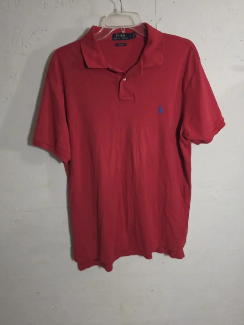 Mens Polo Ralph Lauren Red Large Polo Golf Shirt
